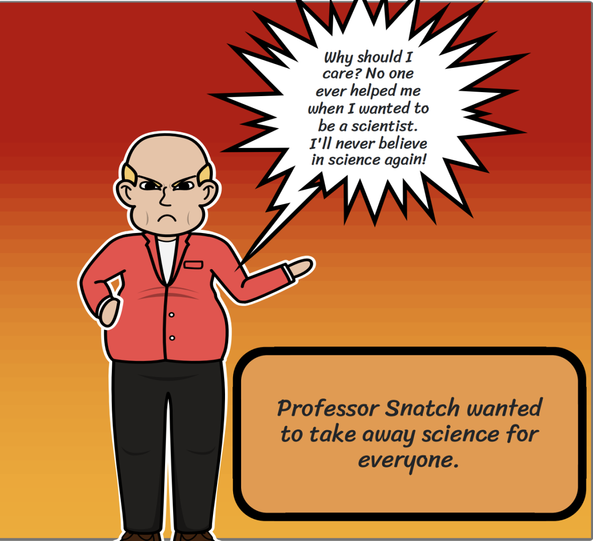 Professor Snatch looking evil